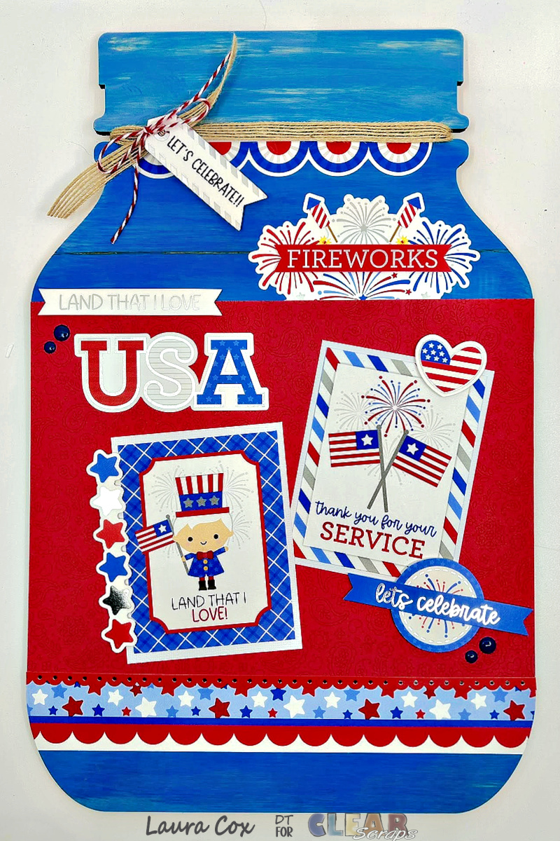 Clear Scraps Shiplap Shape–Patriotic Celebration