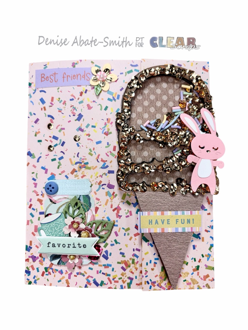 “Shake that Ice Cream Cone” Birthday Card Folio and Card.